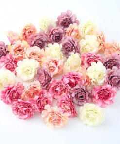 29163 irhakj 247x296 - 10pcs/lot Artificial Flowers 5CM Silk Rose Head For Home Garden Decorations